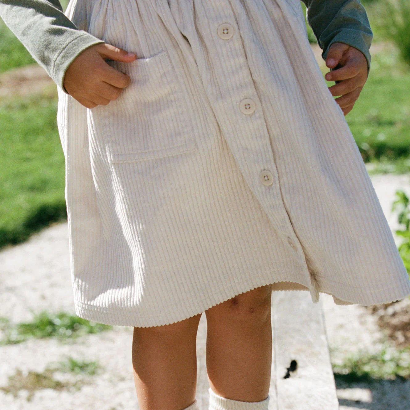 WILLA PINAFORE - Ecru | Nature Baby