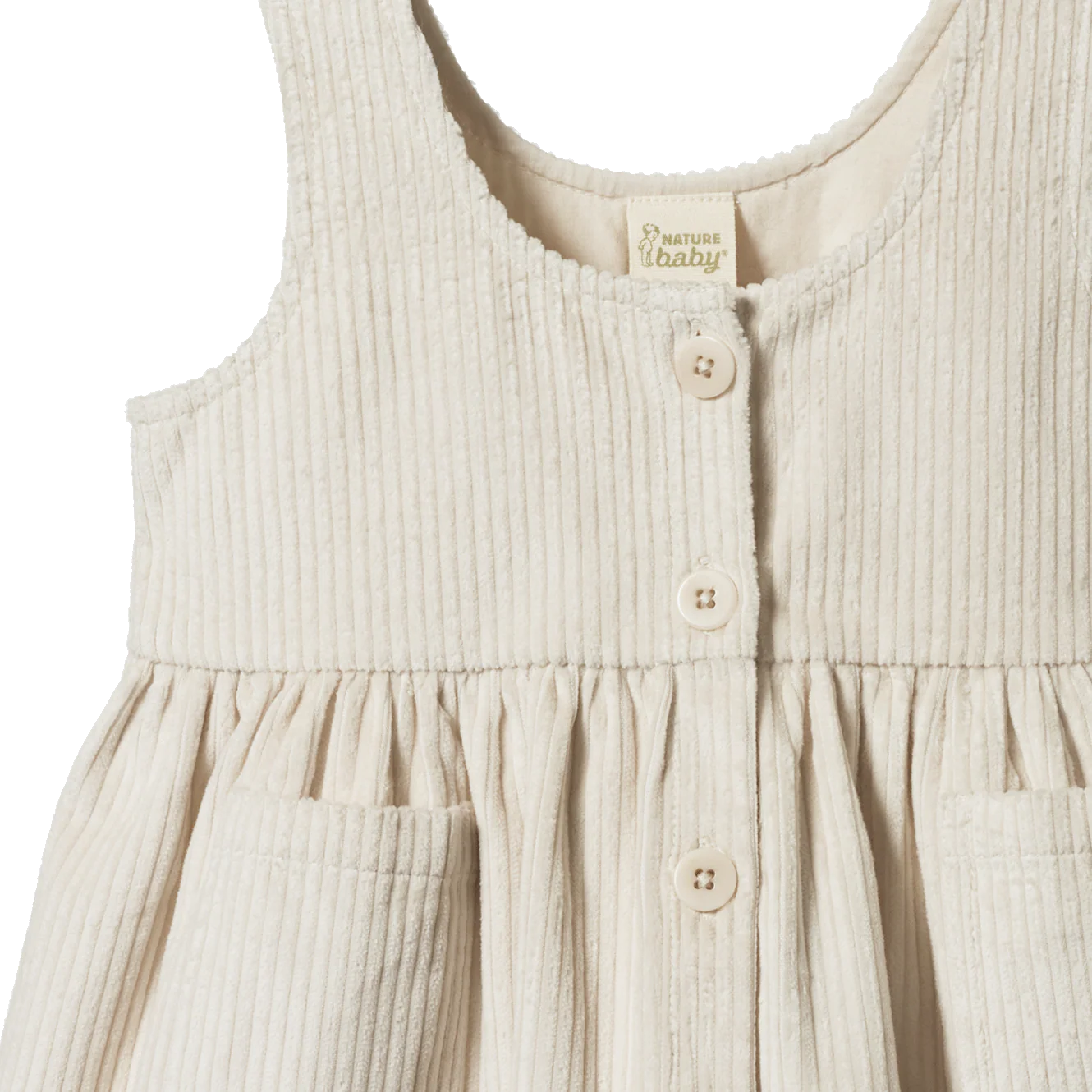 WILLA PINAFORE - Ecru | Nature Baby