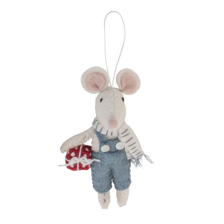 Mice with Presents - White/blue boy | Pashom