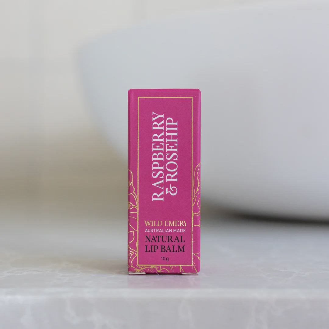 Natural Lip Balm - Raspberry + Rosehip | Wild Emery