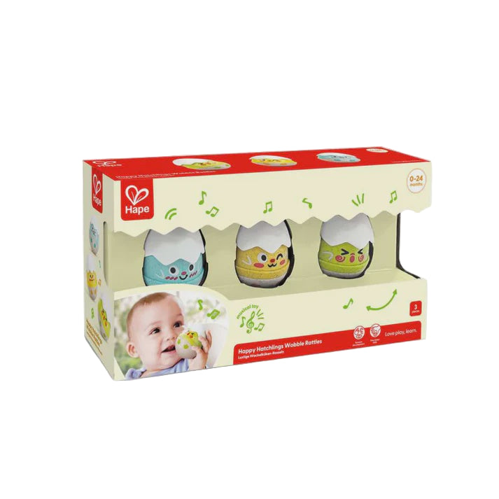 Happy Hatching Wobble Rattles | Hape