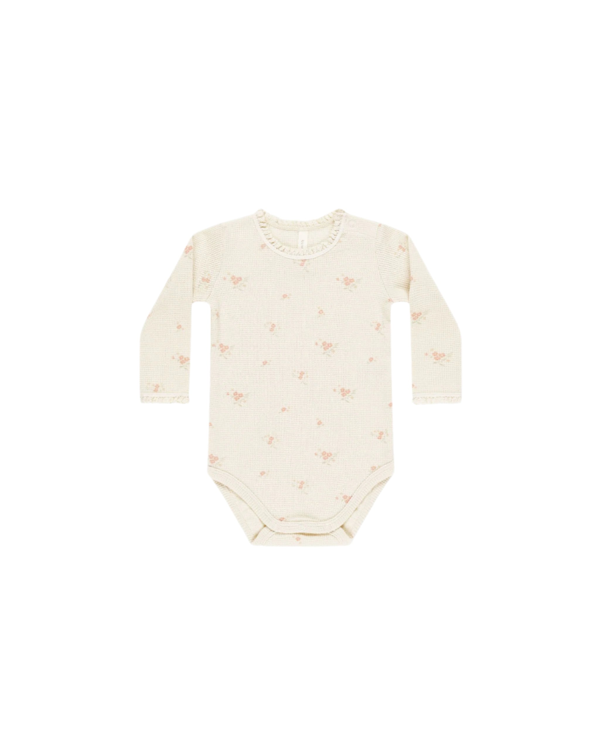 Waffle Long Sleeve Bodysuit || Vintage Rose | Quincy Mae