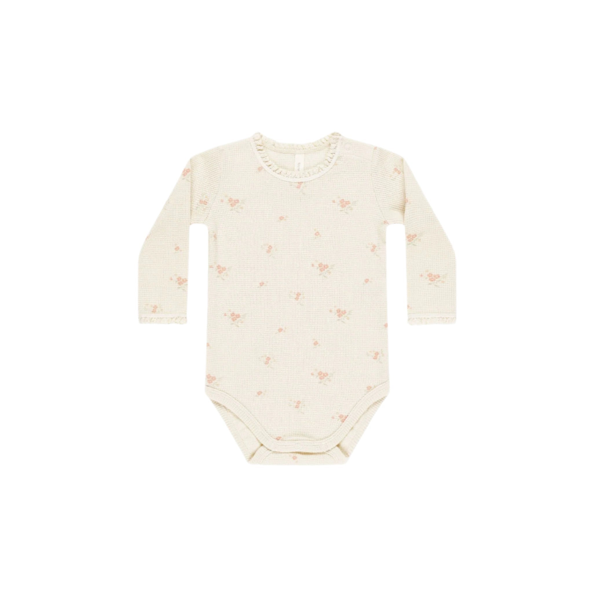 Waffle Long Sleeve Bodysuit || Vintage Rose | Quincy Mae