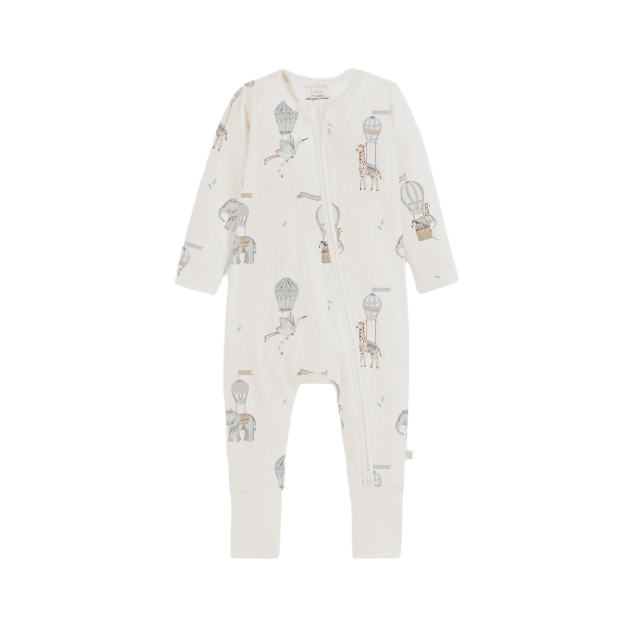 Bamboo Zipsuit || Bonjour | Confetti Kidz