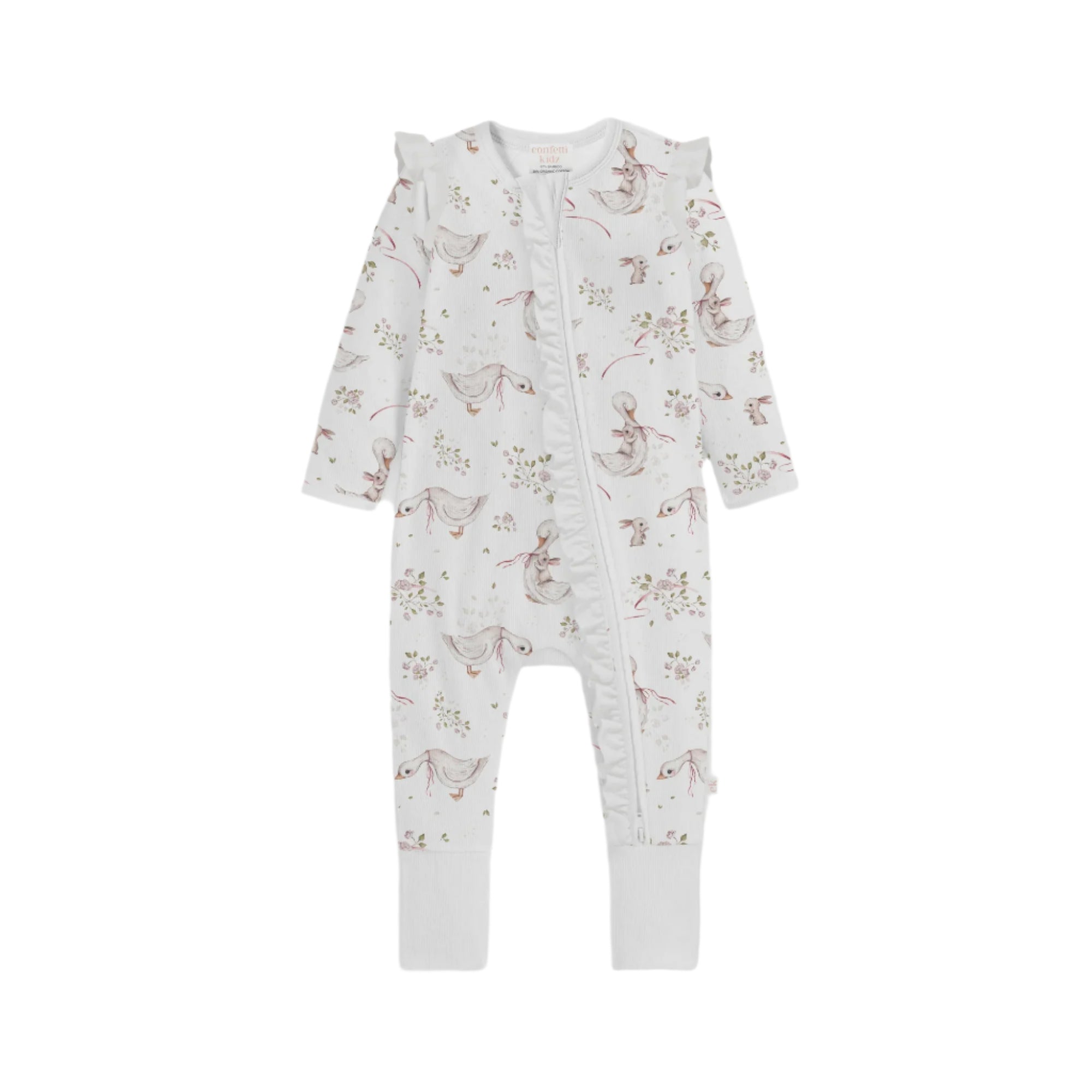 Bamboo Zipsuit || Forever Friends | Confetti Kidz