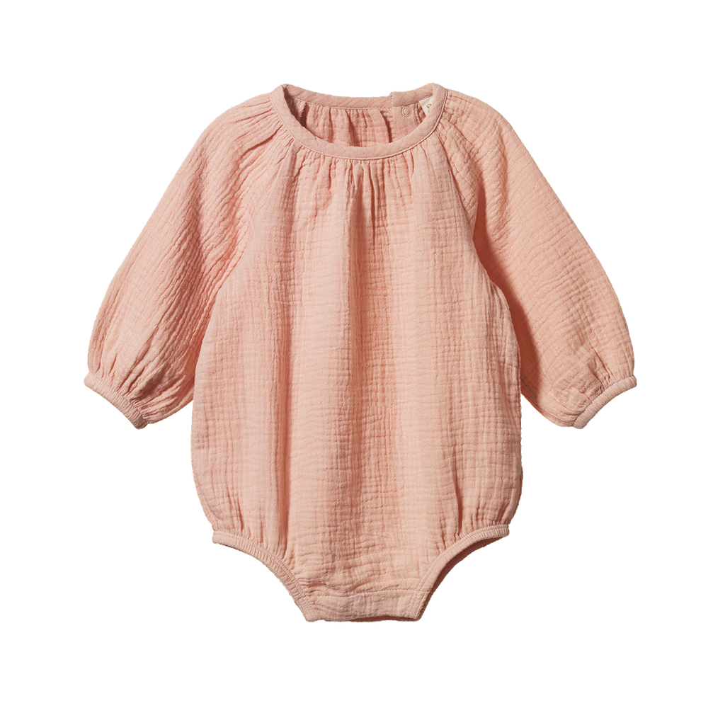 Muslin Meadow Bodysuit - Rose Dust | Nature Baby