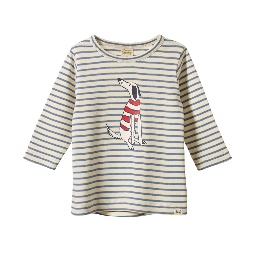 LONG SLEEVE RIVER TEE - Best Friend Stripe | Nature Baby