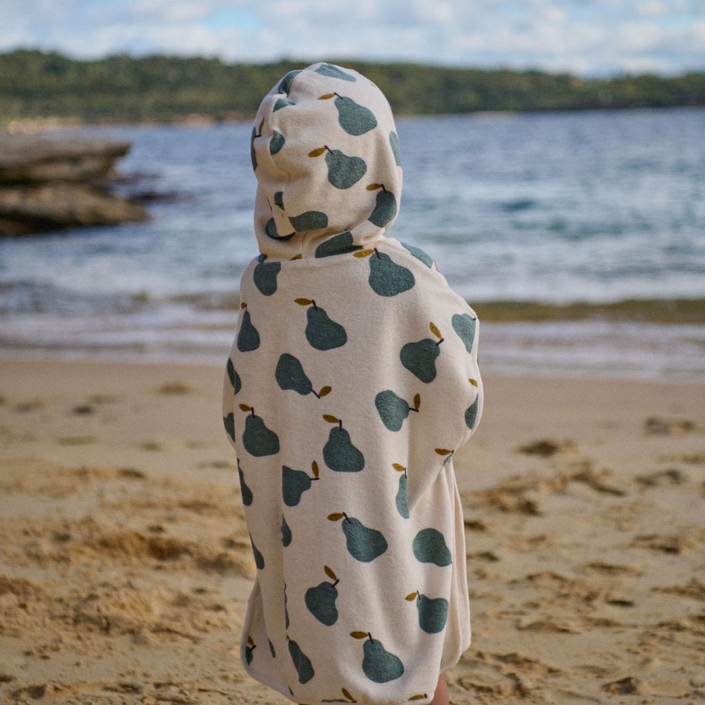PONCHO TOWEL - Pear Print | Nature Baby
