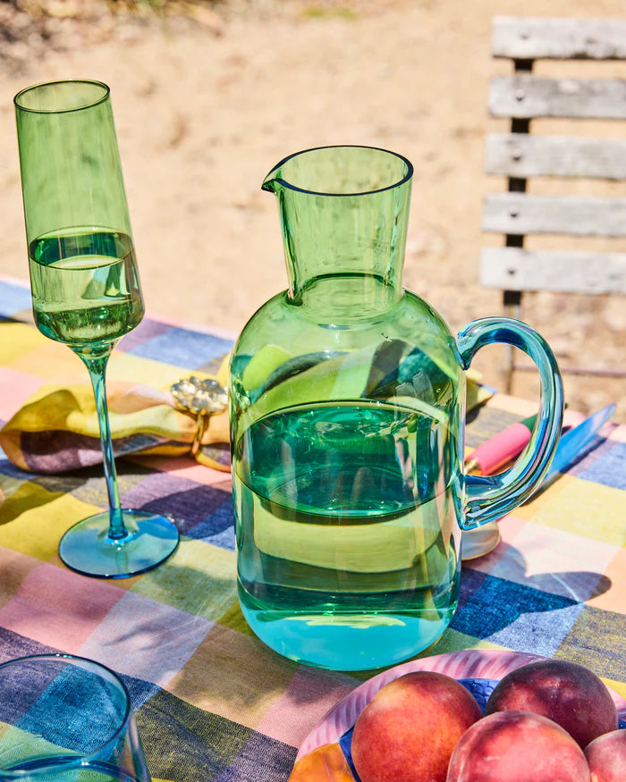 Pistachio Crush Champagne Glass 2P Set One Size | Kip & Co