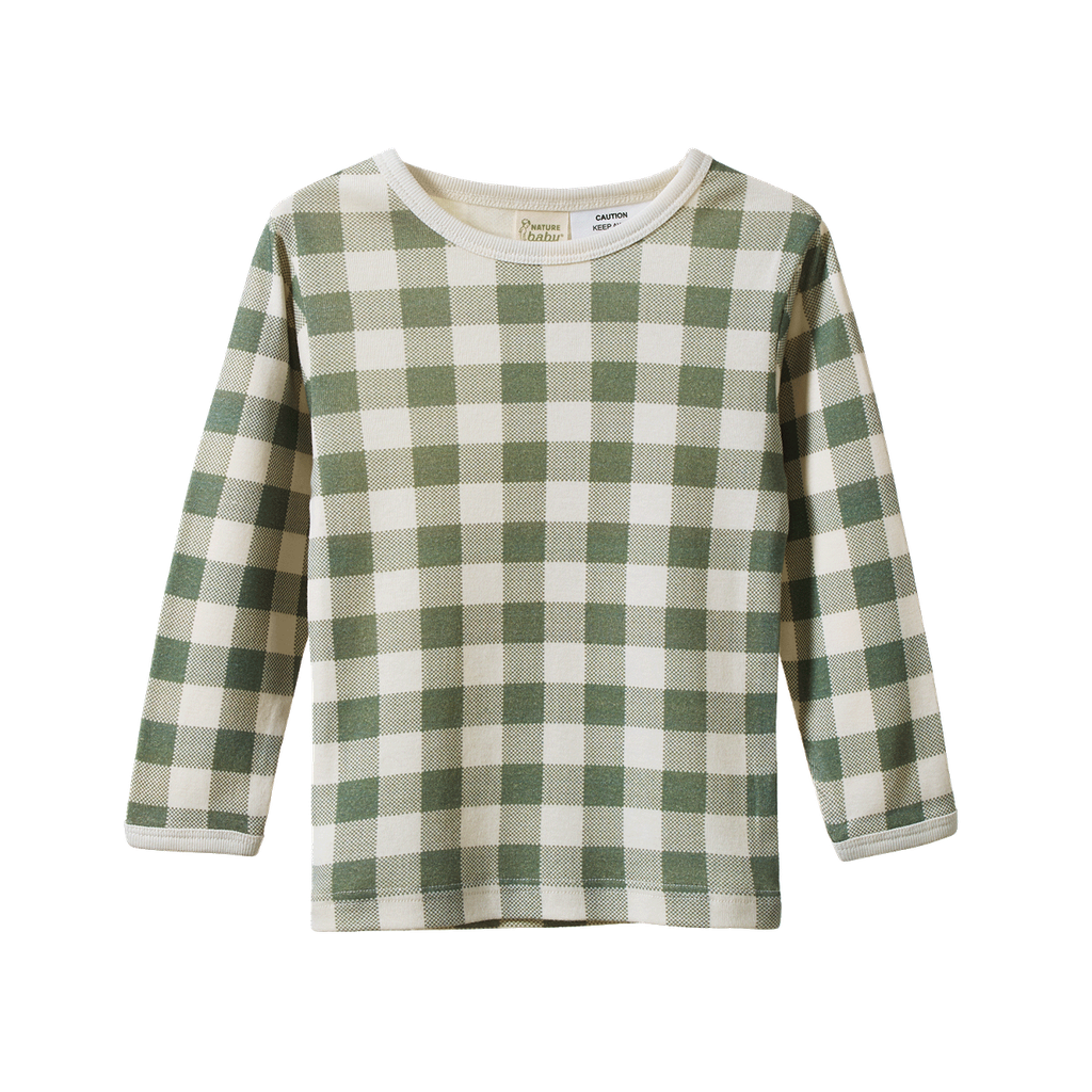 2PC LONG SLEEVE PYJAMAS - Crispin Check | Nature Baby