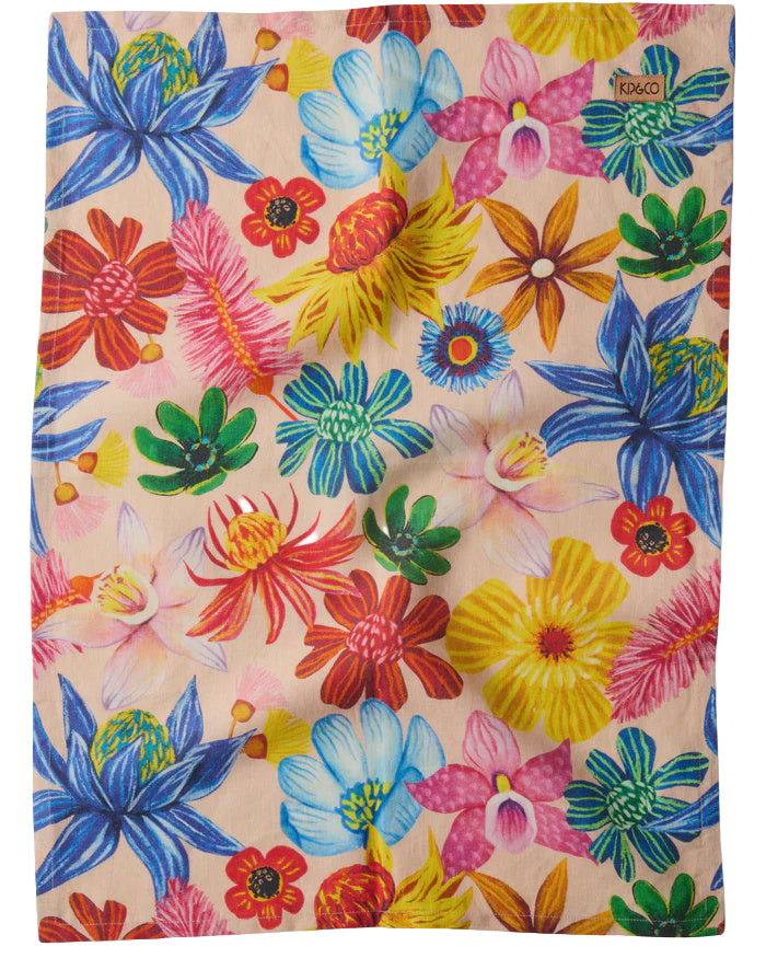 Wild Flowers In Bloom Tea Towel | Kip & Co