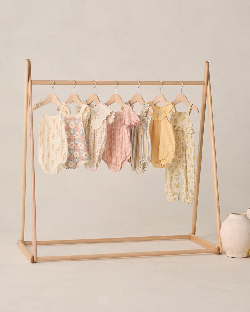 Crochet Romper || Blue, Light Pink, Ivory | Rylee + Cru