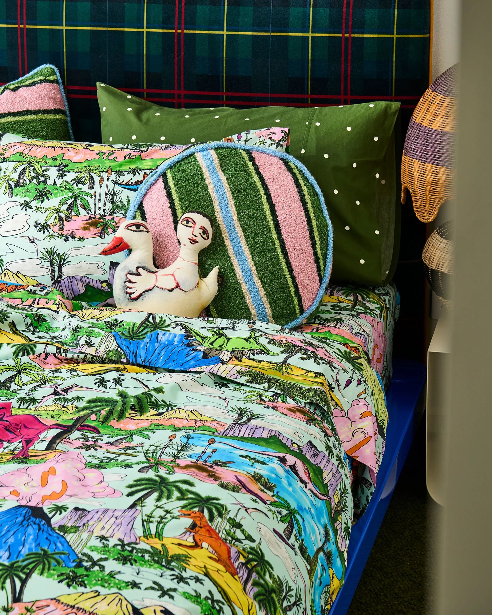 Jurassic - ORGANIC COTTON FLAT SHEET - King Single