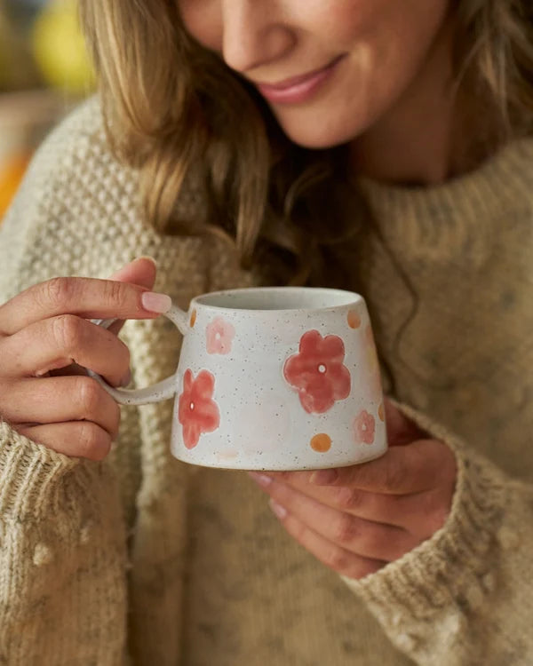 Barbara Large Handled Mug - Flower Garden