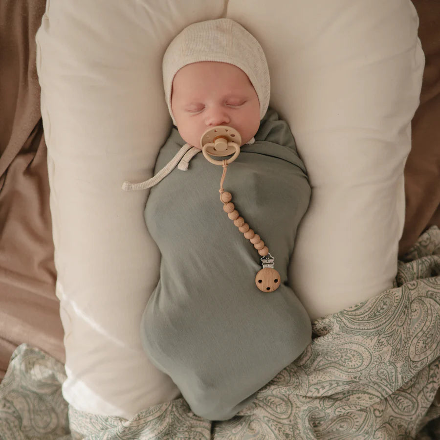 Pacifier Clip - Hera Faux Wood | Mushie