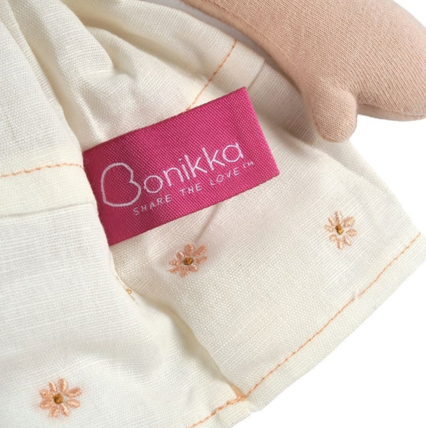 Priscy - Blonde Hair Doll with White Linen Dress | Tikiri-Bonikka