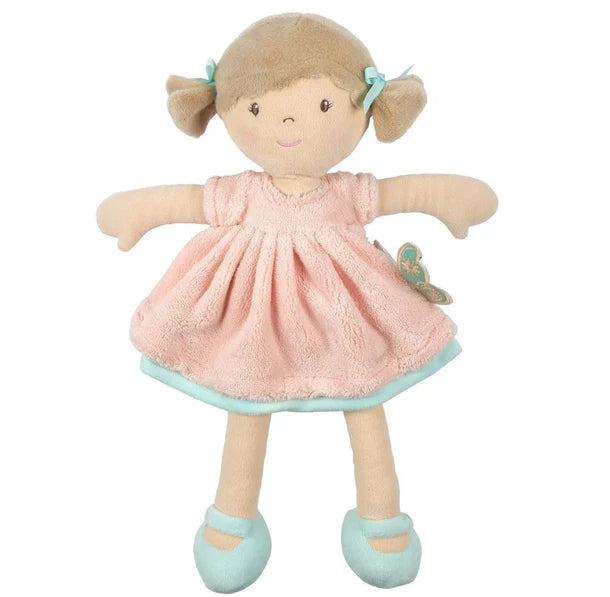 Pia, 35cm Lt. brown hair/peach & blue dress | Tikiri-Bonikka