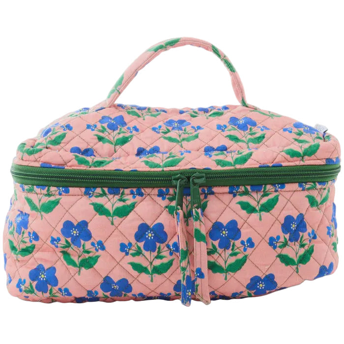 Quilted Cotton Toiletry Case - Indian Summer Rose | Kip & Co x Anna Spiro