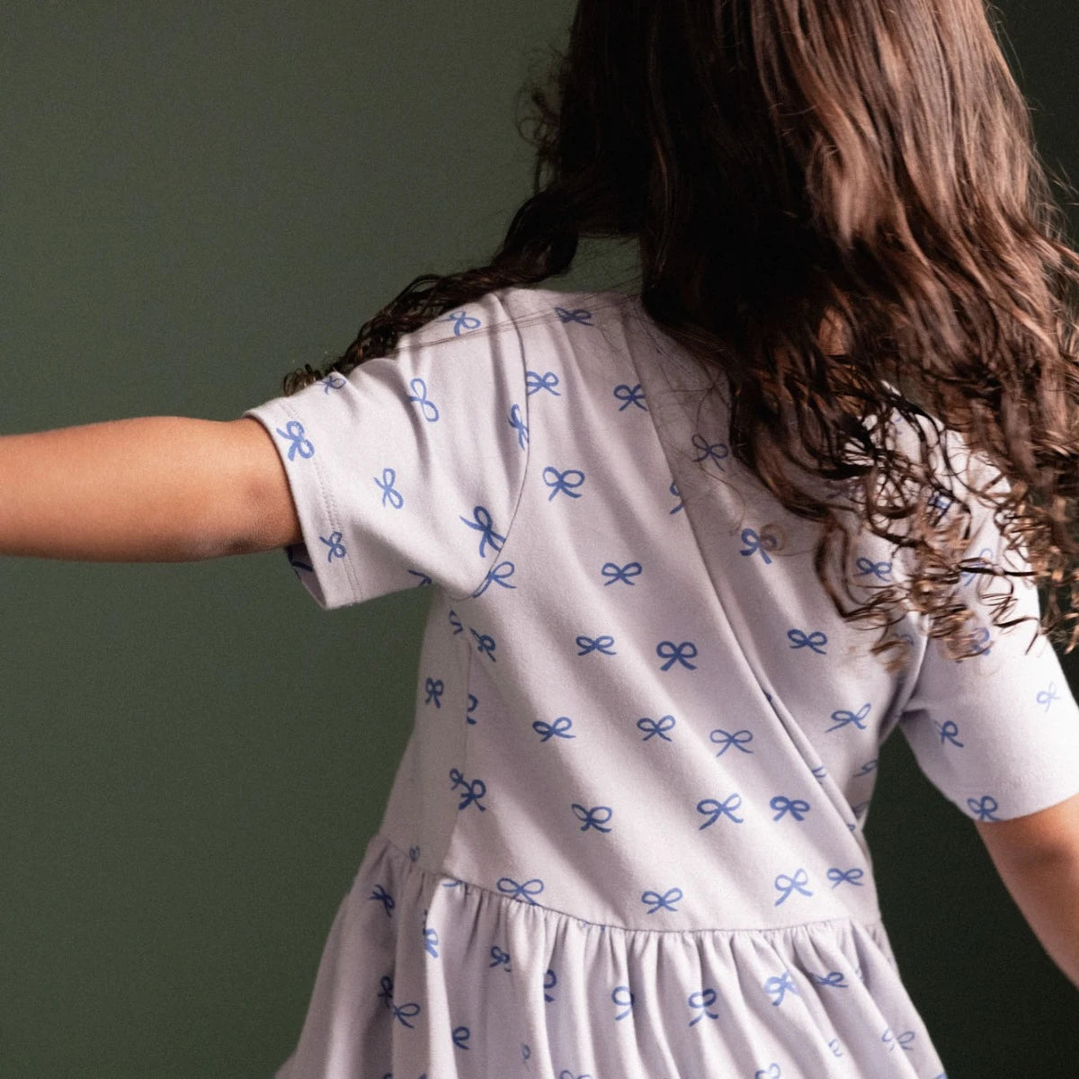 SATURDAY DRESS | Ribbons Zen Blue Print | Nature Baby