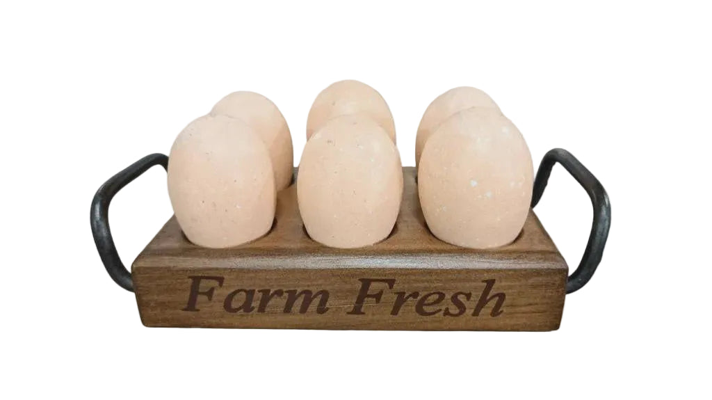 Egg Tray With Steel Handles 6 Hole | Blue Goose Imports