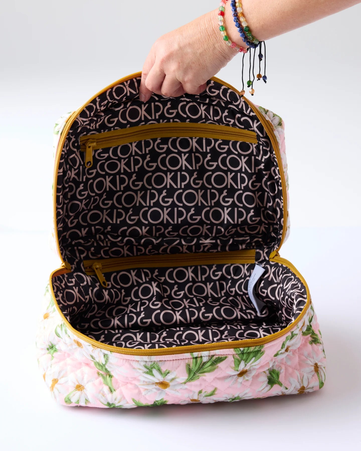 Sweet Daisy Quilted Cotton Toiletry Case | Kip & Co