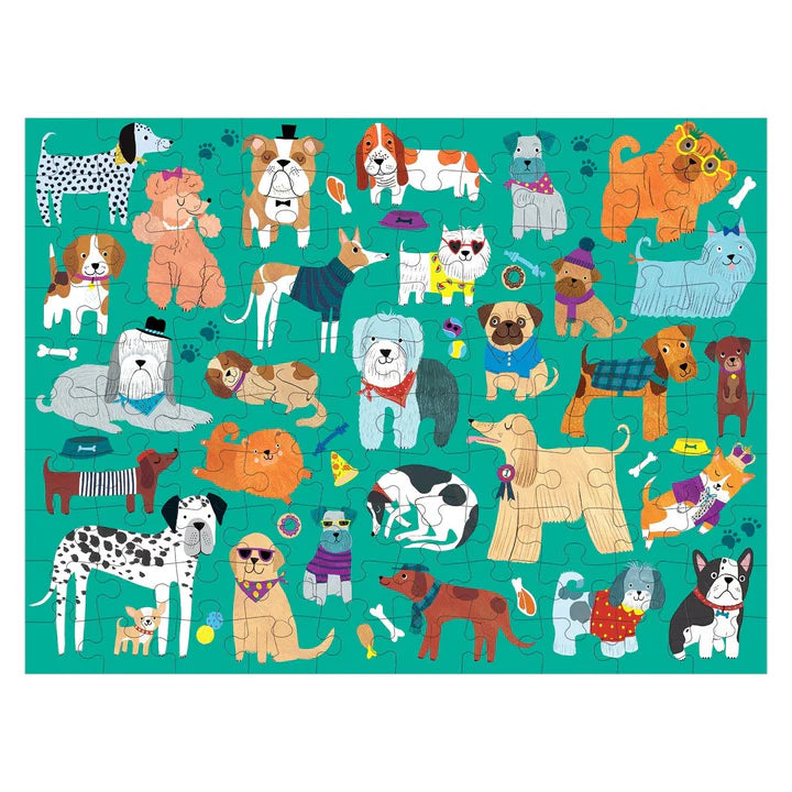 Cats and Dogs - 100PC - Double Sided Puzzle | Mudpuppy