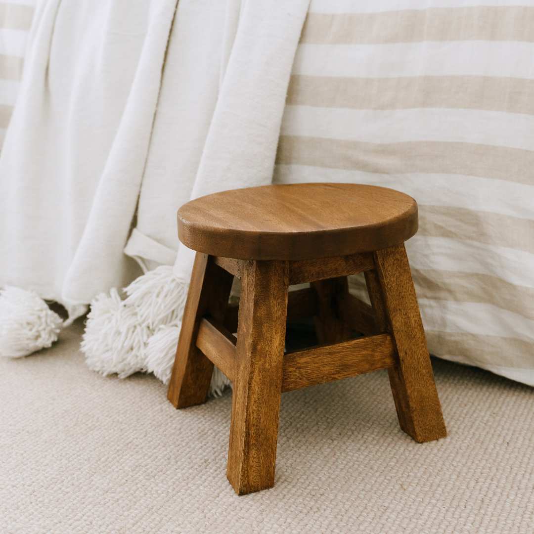 Wooden Stool - Small Round | Barron Imports