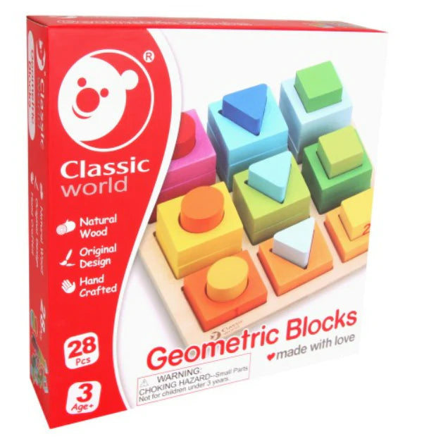 Geometric Blocks - 28pcs | Classic World