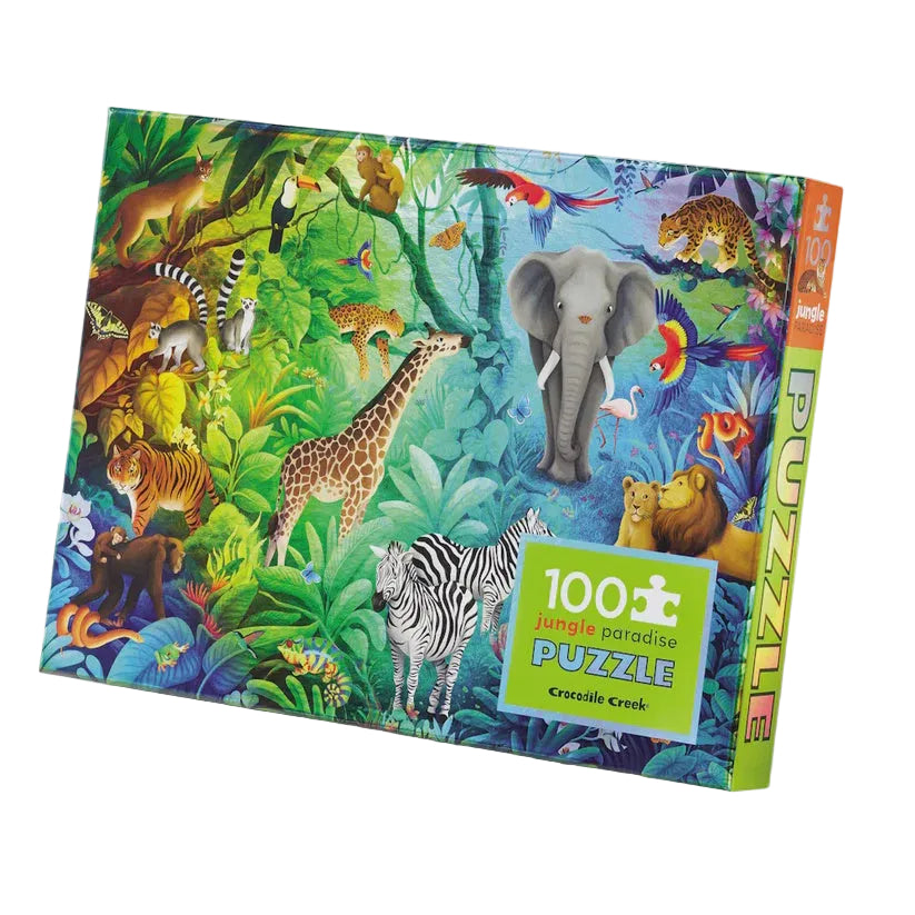 100 Piece Holographic Puzzle -Jungle Paradise | Crocodile Creek