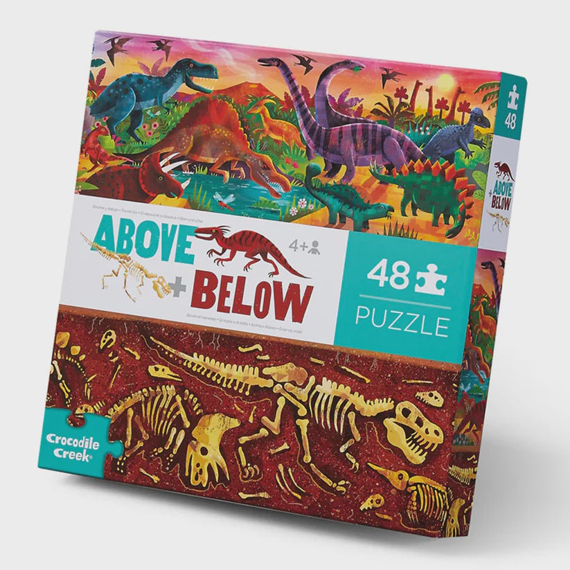 48 Piece Puzzle - Above & Below Dinosaur World | Crocodile Creek