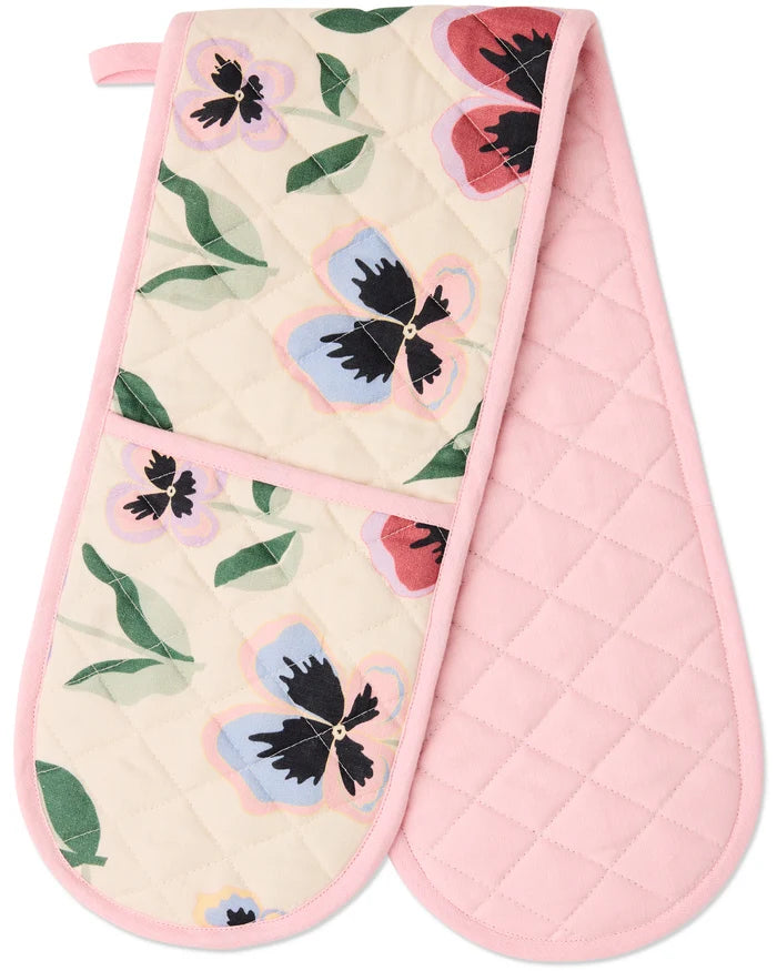 Pretty Pansy Double Oven Mitt | Kip & Co