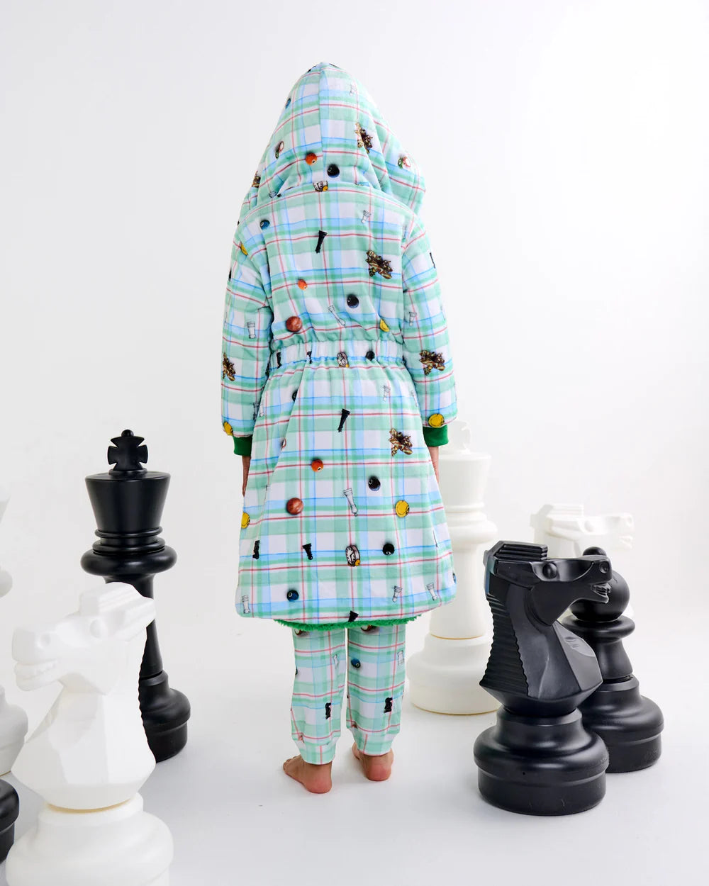 Kip&Co x Eleventh Hour Snookered Tartan Kuddle Kids Robe | Kip & Co