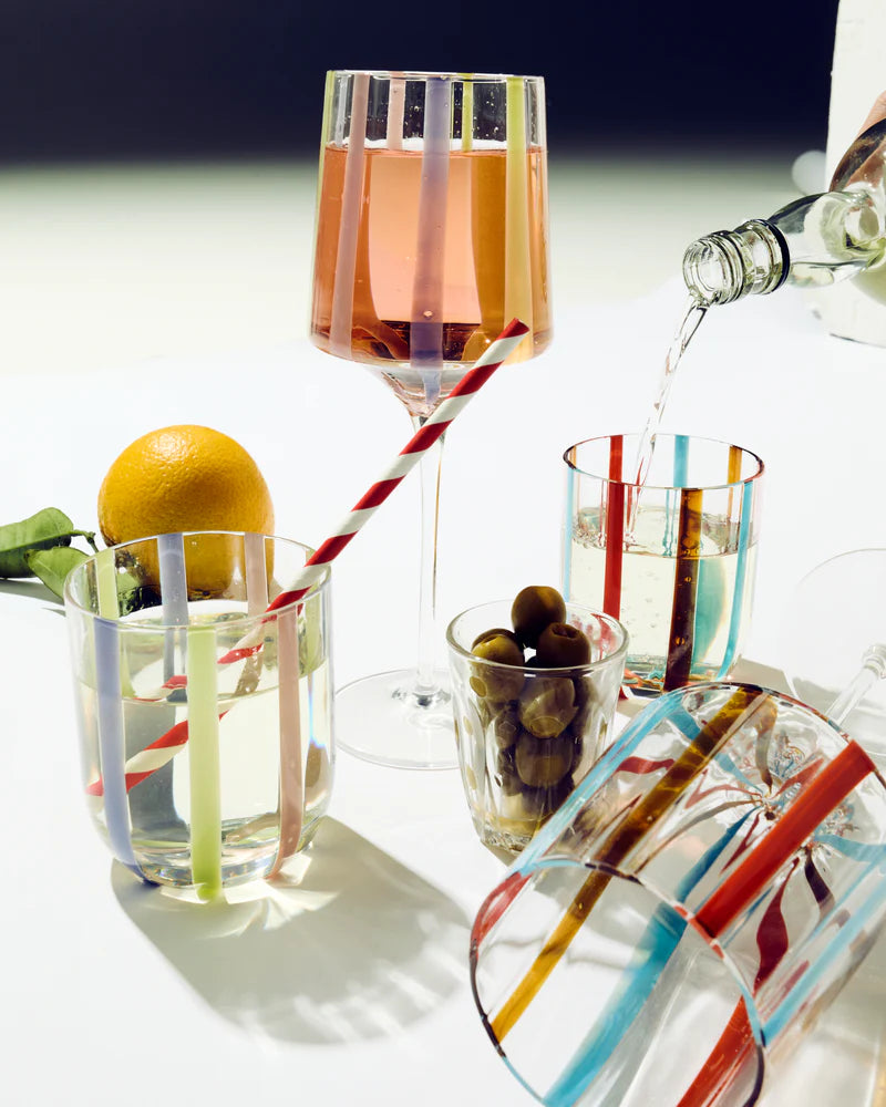 Tumbler Glass 2P Set - Neptune Stripe | Kip & Co