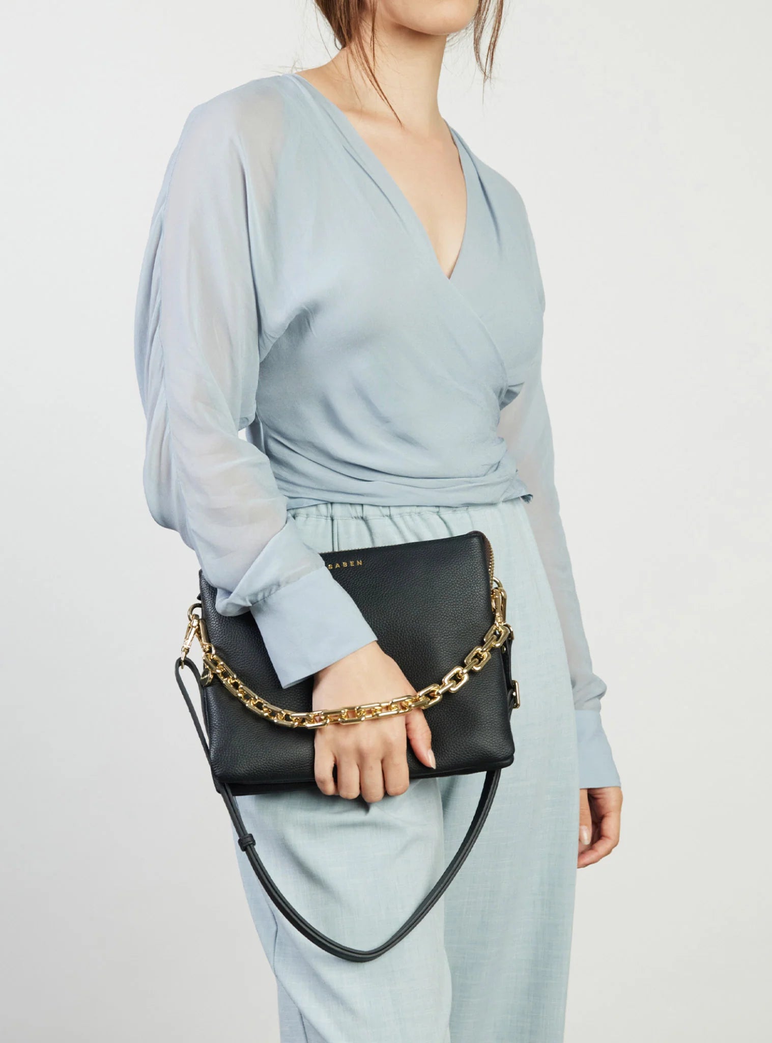 Matilda Crossbody Black + Chunky Chain | Saben