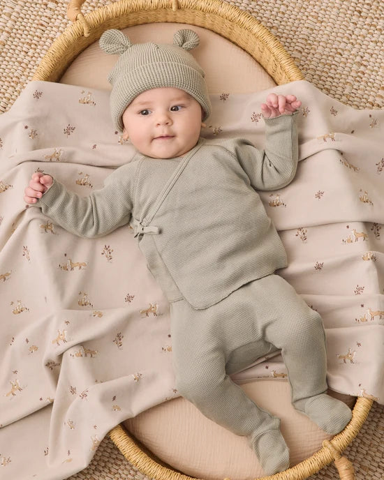 Swaddle Fox Land - Parchment | Quincy Mae