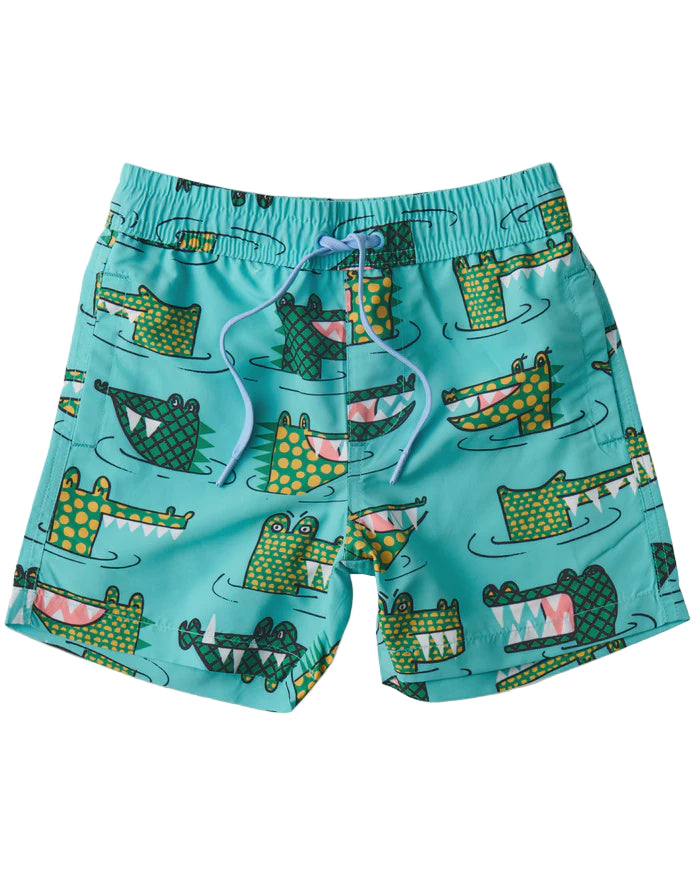 Crocodile Rock Green Boardies | Kip & Co