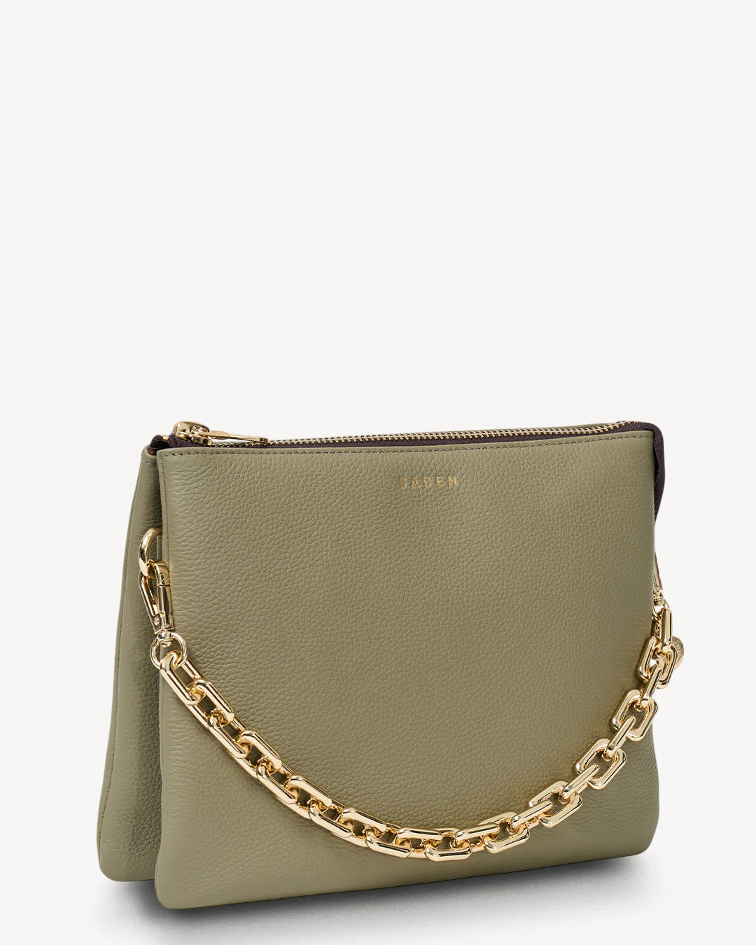 Matilda Crossbody Eucalyptus + Chunky Chain | Saben