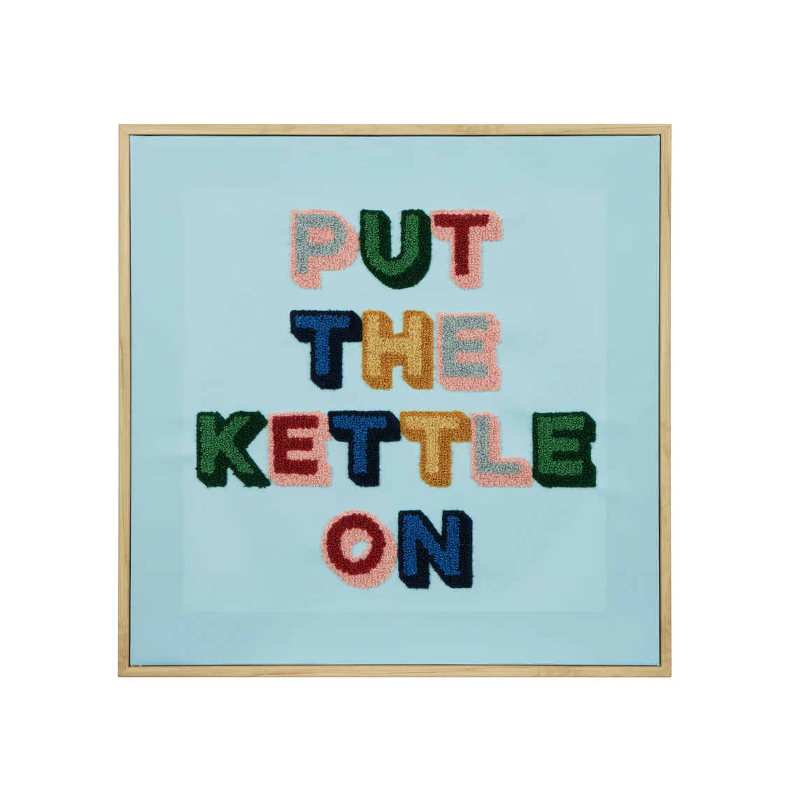 Put The Kettle On Tufted Wall Art Multi-Coloured | Emporium