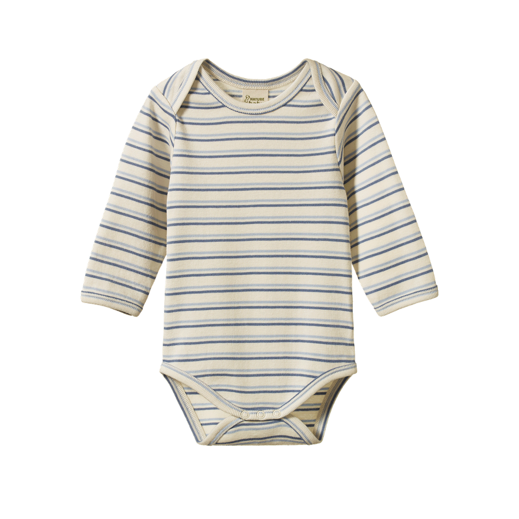 LONG SLEEVE BODYSUIT - Horizon Stripe | Nature Baby