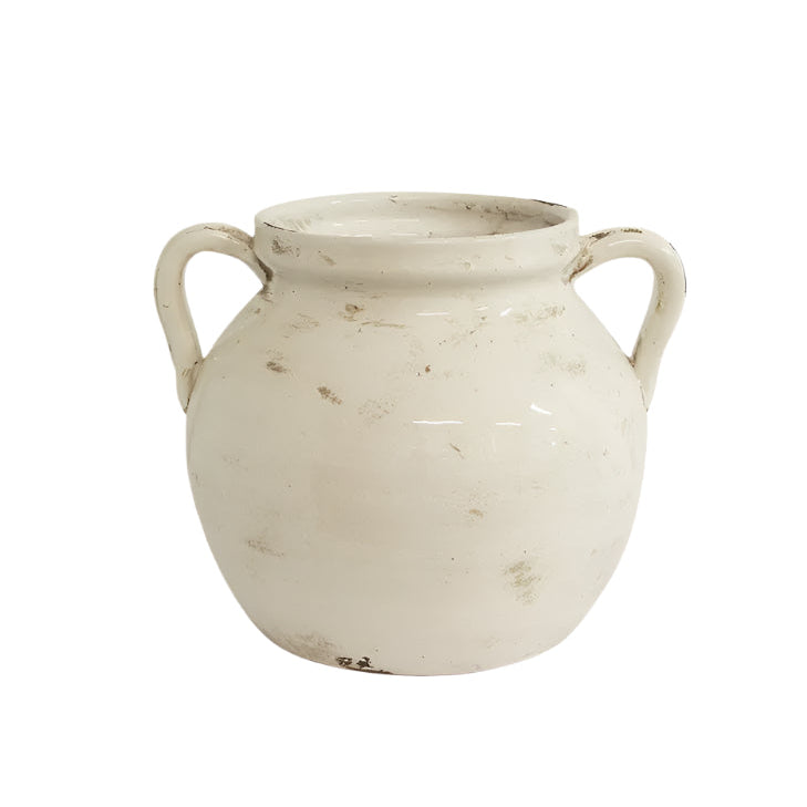 Luna Aged White Urn | French Country