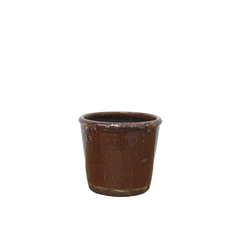 Brown Glazed Terracotta Pot | French Country