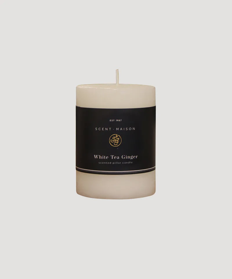 Maison Pillar Candle - White Tea Ginger | French Country