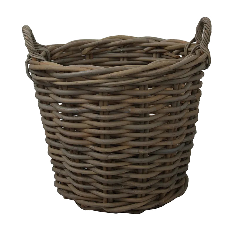 Grove Round Chunky Wood Basket | French Country