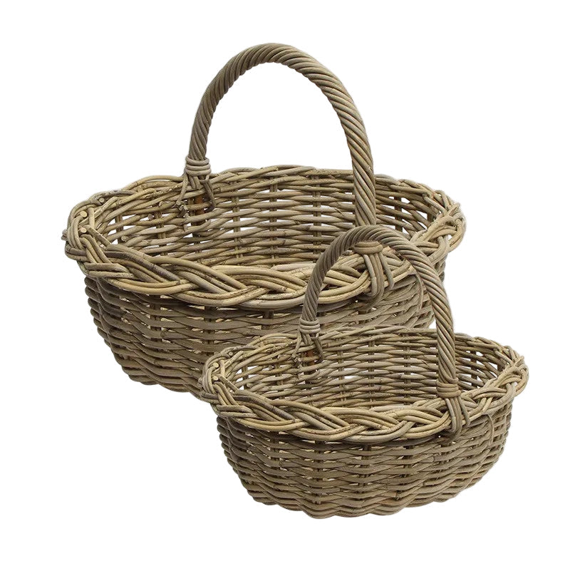 Grove Oval Harvest Basket (SET2) | French Country