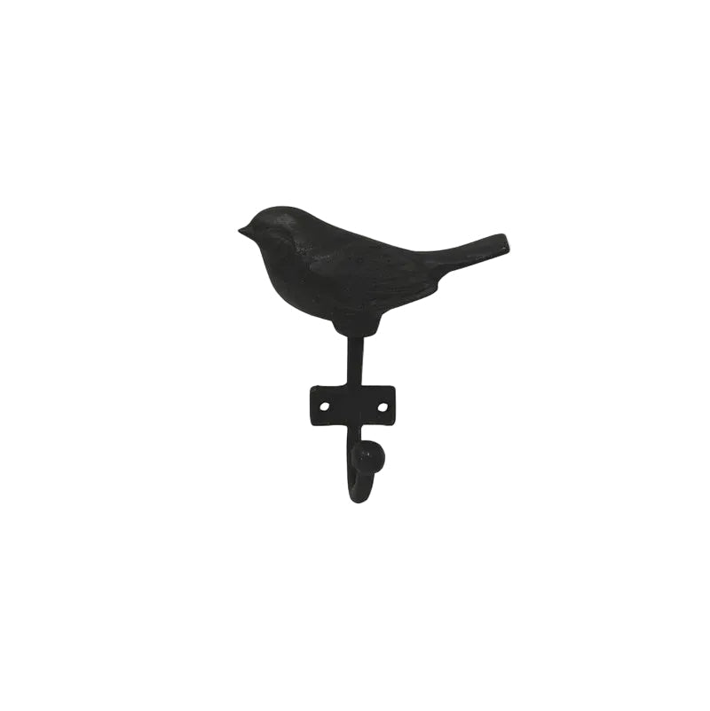 Birdie Iron Wall Hook Black | French Country