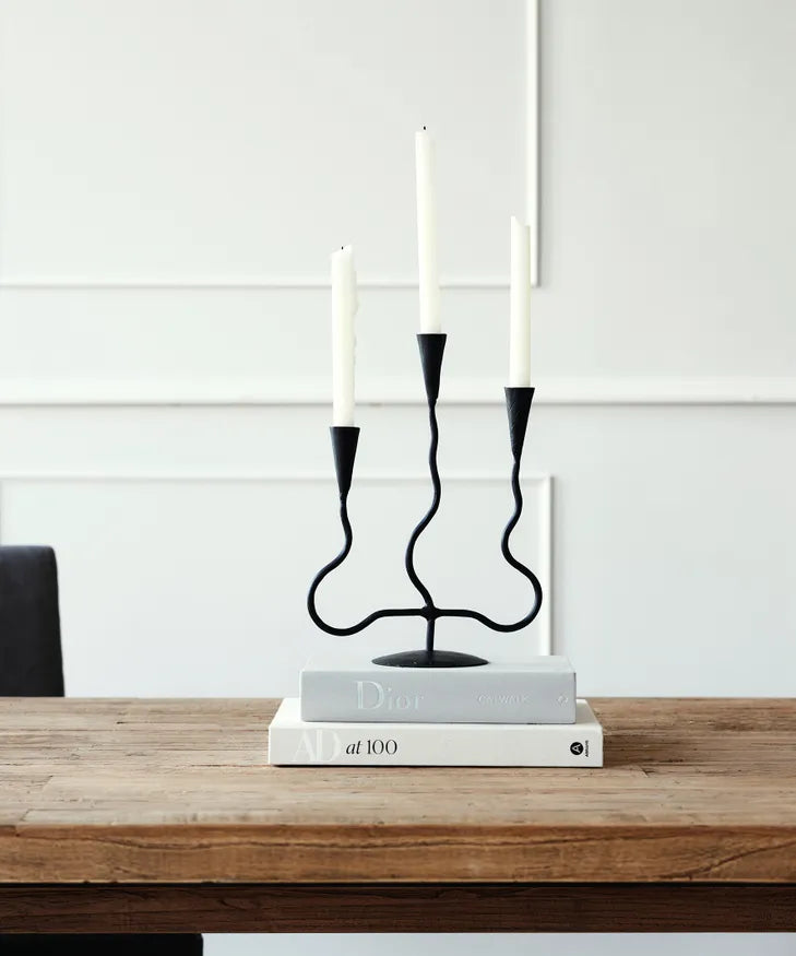 Wavy 3 Cup Candle Holder | French Country