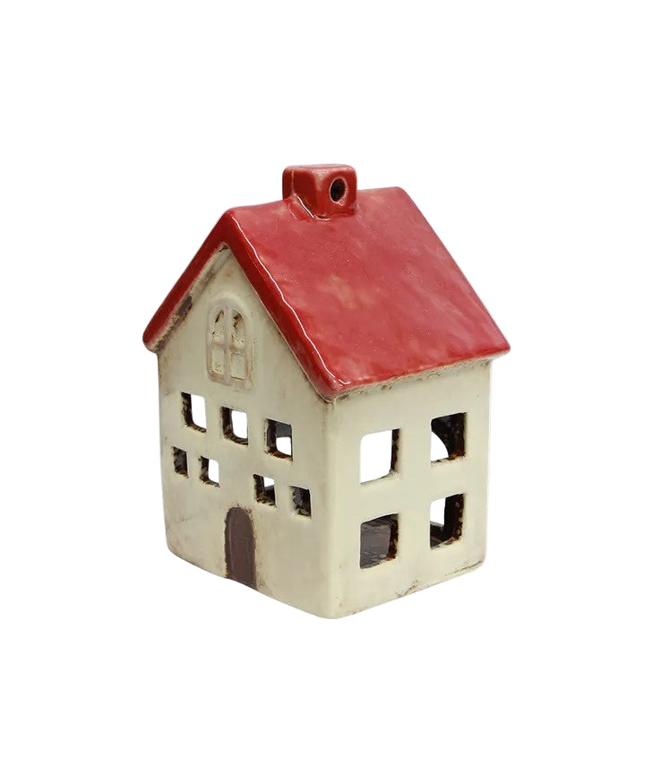 Alsace Tea Light Villa Red White | French Country