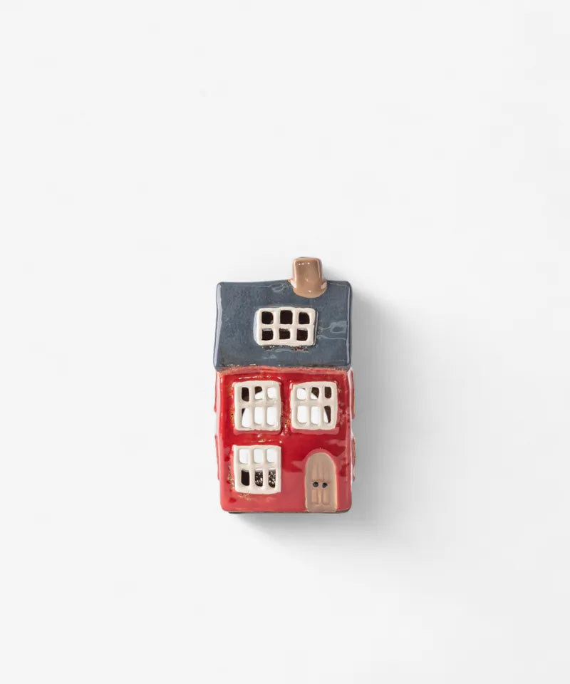 Alsace Tea Light House Navy Roof | French Country