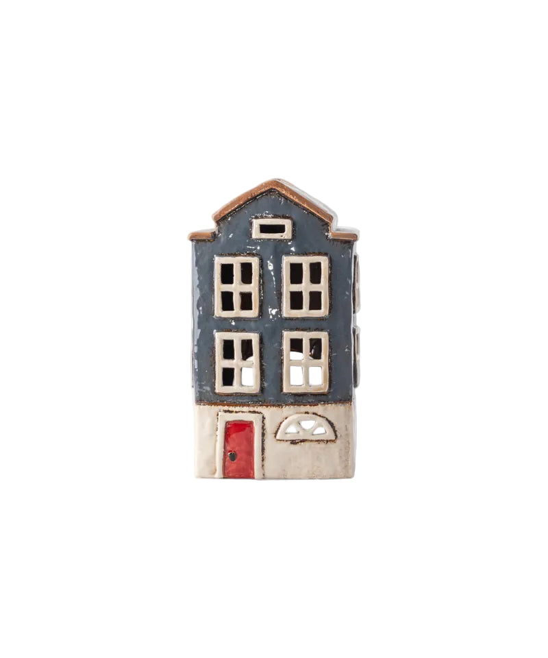 Alsace Tea Light House Nordic Navy | French Country