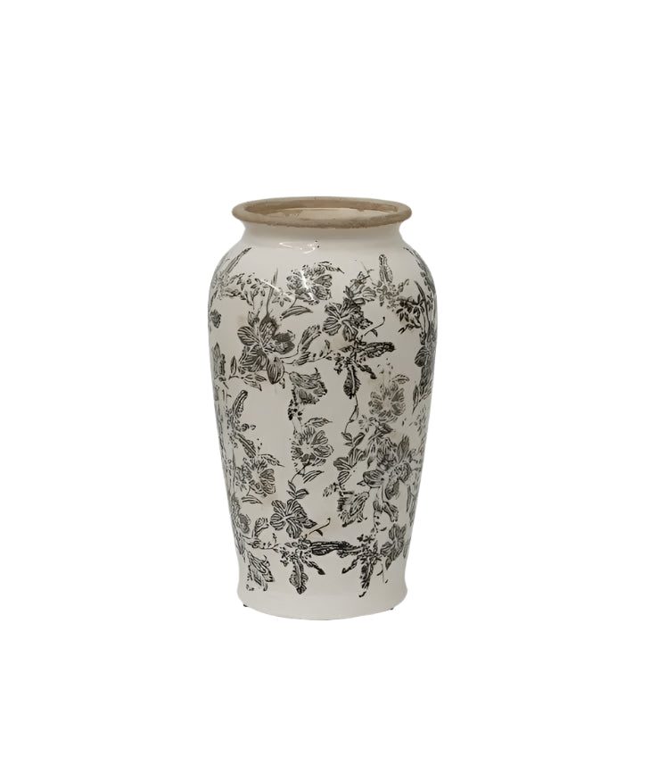 Black Floral Vase Small | French Country